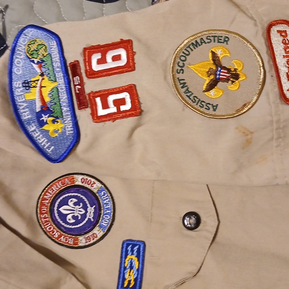 Men's Tan BSA  ASST. Scoutmaster XL Uniform Shirt - Picture 12 of 14
